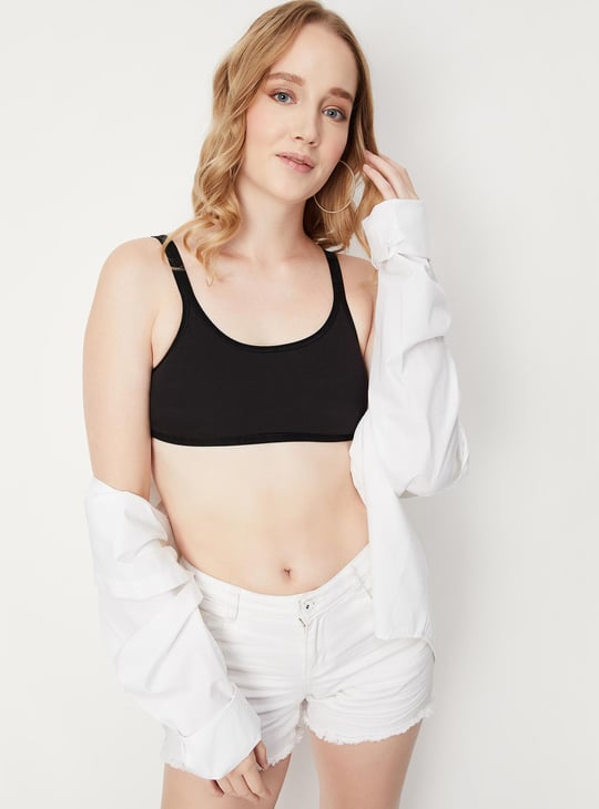 Women Solid Padded Cami Bra - Pack of 2