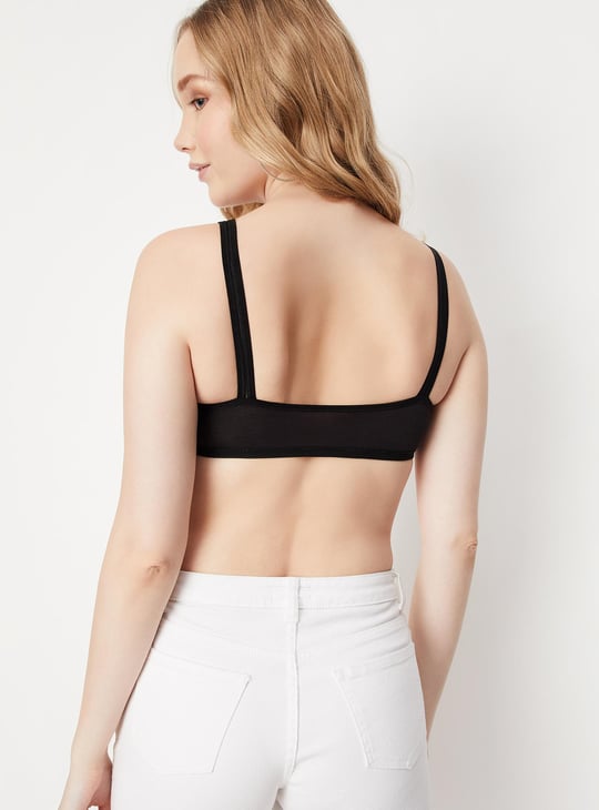 Women Solid Padded Cami Bra - Pack of 2