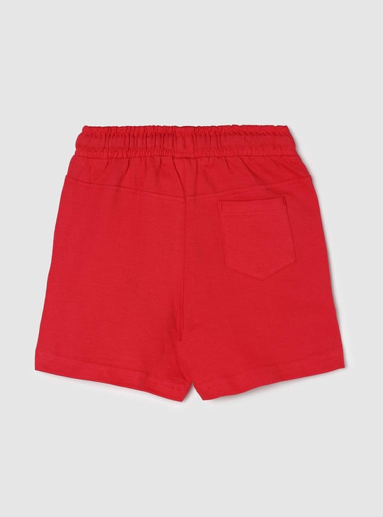 Boys Typographc Printed Drawstring Shorts