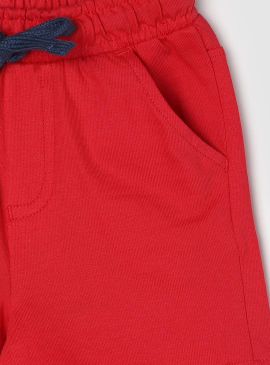 Boys Typographc Printed Drawstring Shorts