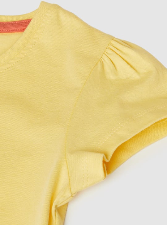 Girls Graphic Printed Half Sleeves T-shirt