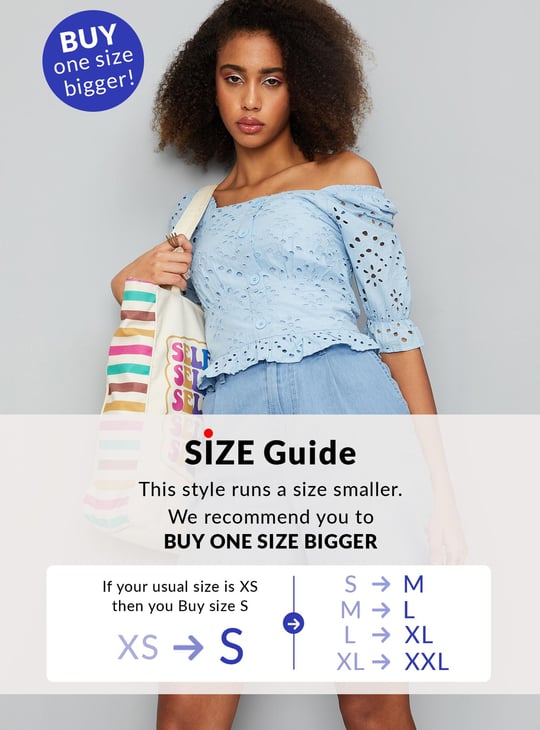 URB_N Women Schiffli Square Neck Top