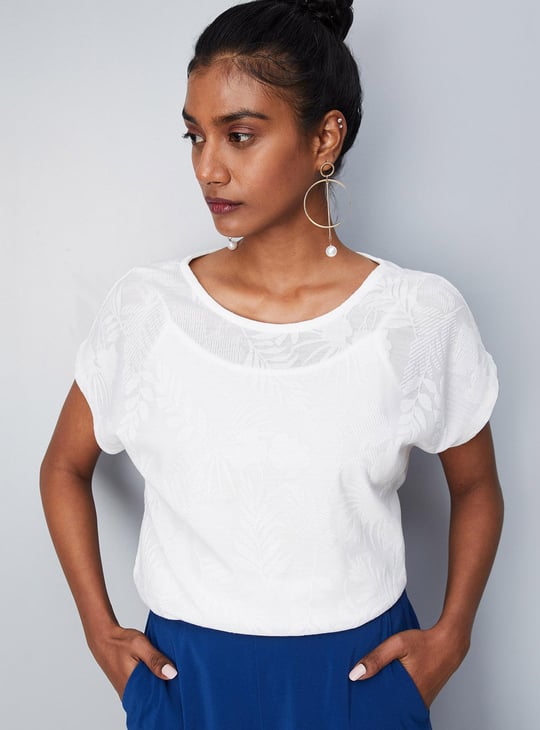 Women Jacquard Knit Top