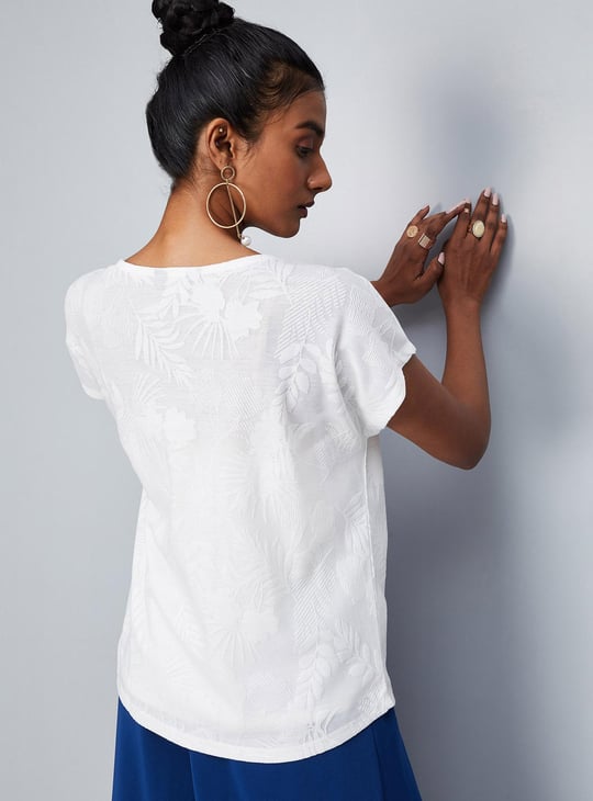 Women Jacquard Knit Top