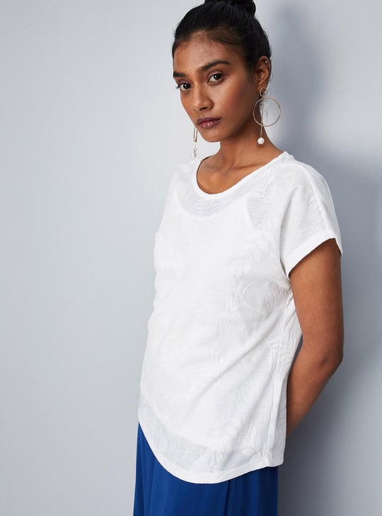 Women Jacquard Knit Top