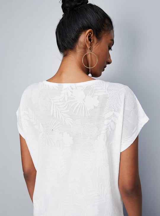 Women Jacquard Knit Top