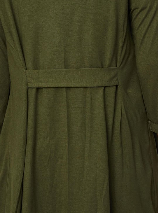 Women Solid Knit Waterfall Shrug