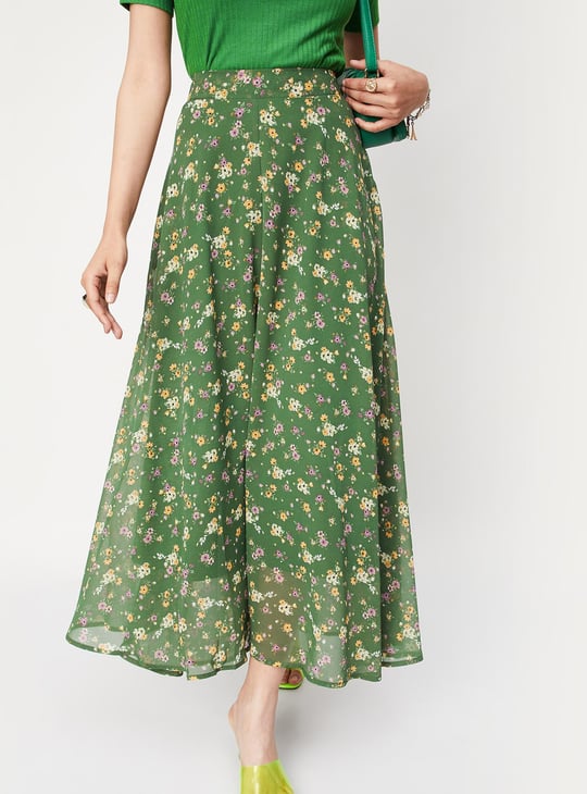 Women Floral Printed Maxi Skirt