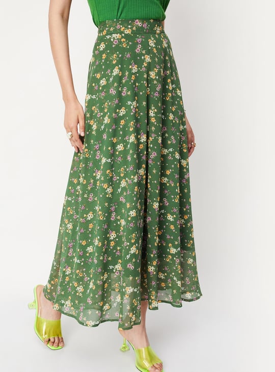 Women Floral Printed Maxi Skirt