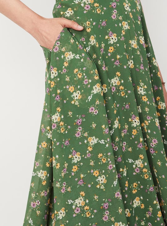 Women Floral Printed Maxi Skirt