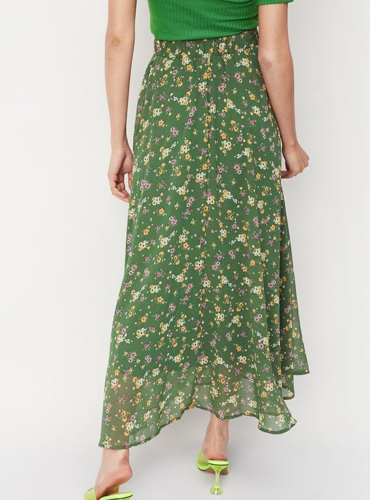 Women Floral Printed Maxi Skirt