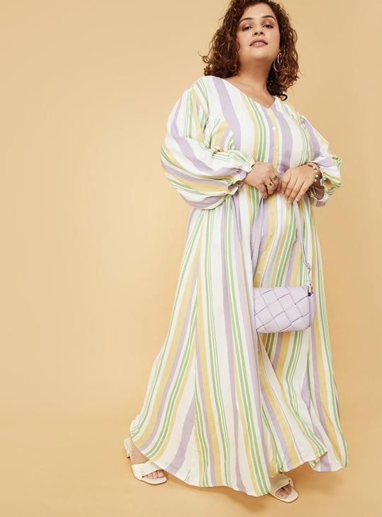 Women Striped Maxi Dress
