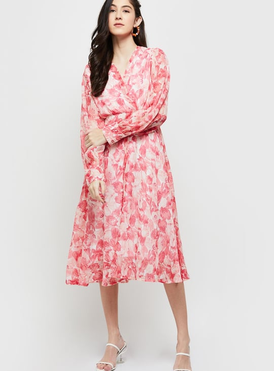 Women Floral Printed A-line Dress