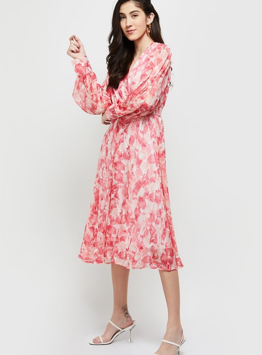 Women Floral Printed A-line Dress