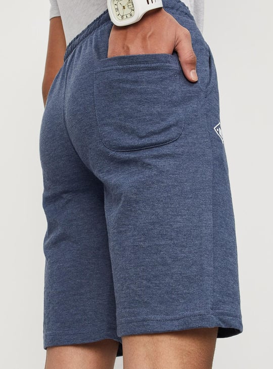 Boys Solid Drawstring Knit Shorts