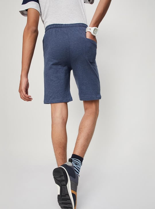 Boys Solid Drawstring Knit Shorts