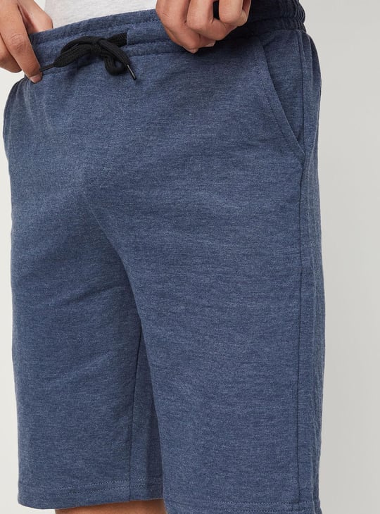 Boys Solid Drawstring Knit Shorts