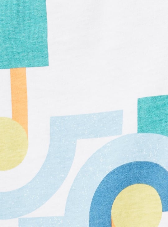 Men Geometric Printed Ultra Slim Fit T-shirt