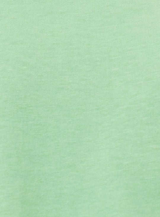 Girls Typographic Printed Ruched T-shirt