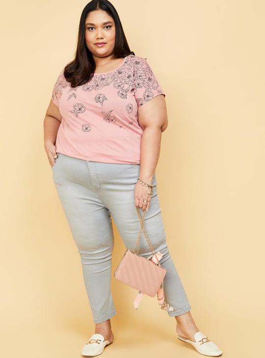 Women Round Neck Graphic T-shirt