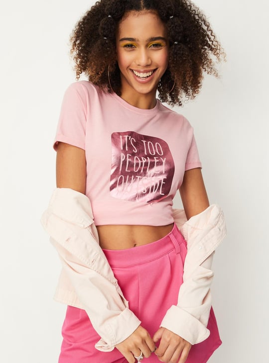 Women Graphic Crop T-shirt