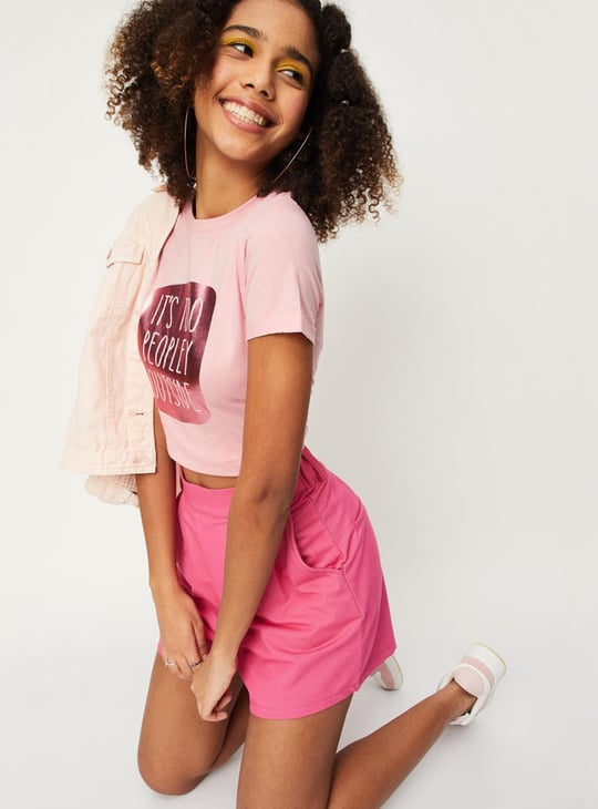 Women Graphic Crop T-shirt