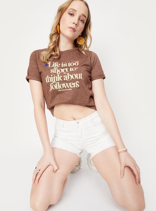 Women Typographic Printed T-shirt