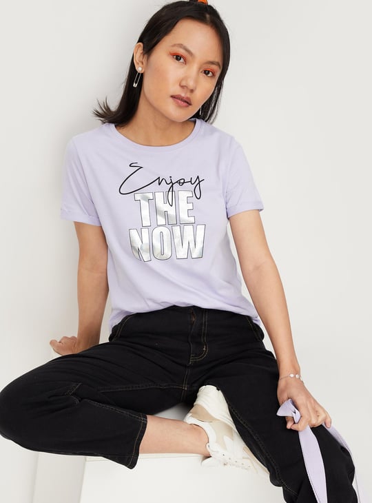 Women Slogan Printed T-shirt