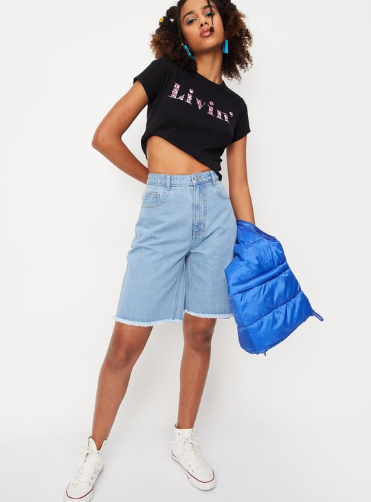 Women Crop Graphic T-shirt