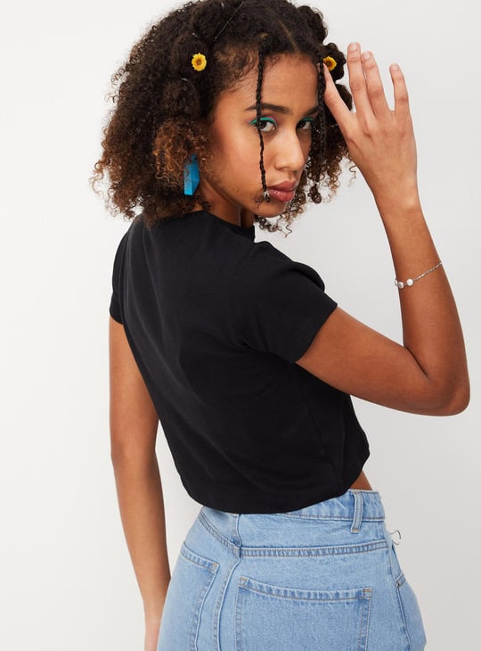Women Crop Graphic T-shirt