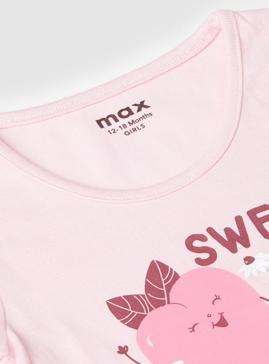 Girls Knit Graphic T-shirt