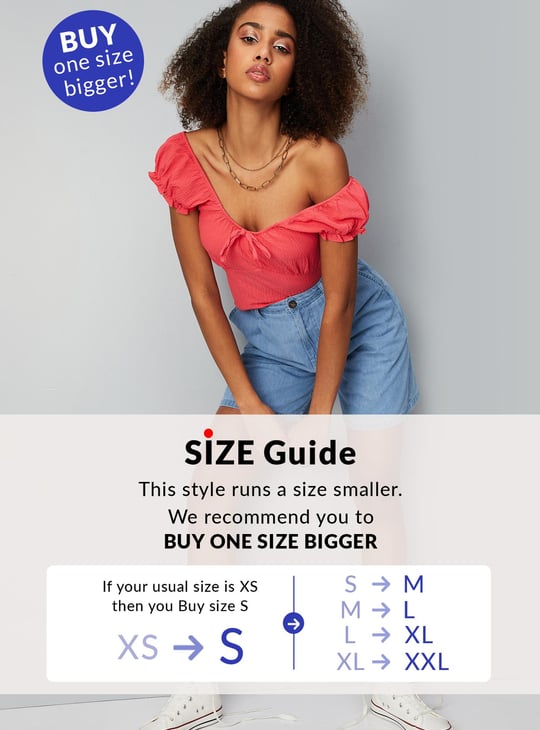 Women Textured Crop Top