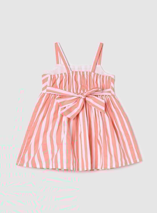 Girls Striped Fit and Flare Dress