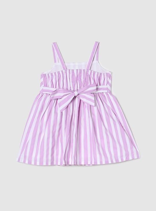 Girls Striped Fit and Flare Dress