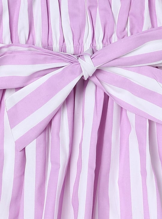 Girls Striped Fit and Flare Dress