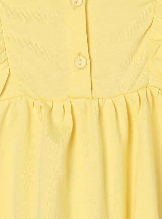 Girls Floral Printed Ruffled Dress