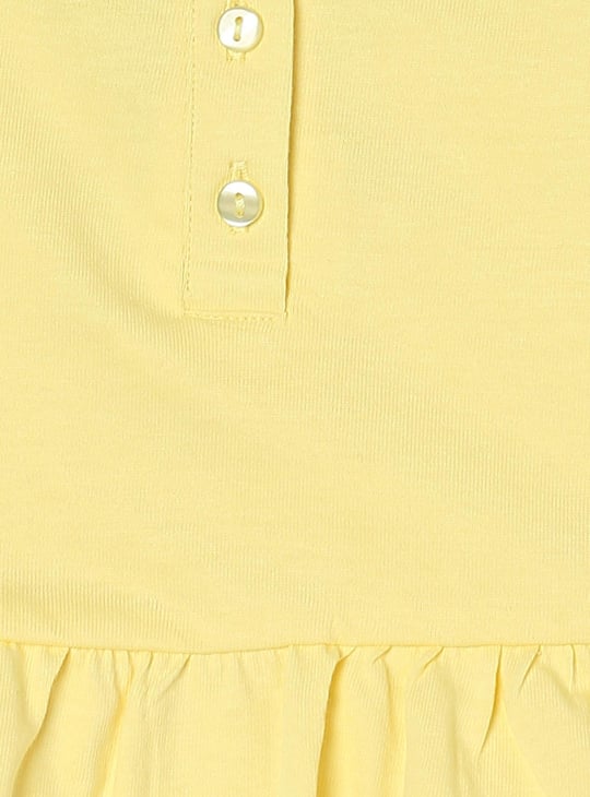 Girls Embroidered Square Neck Casual Top