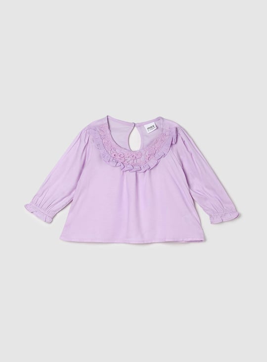 Girls Lace Yoke Top