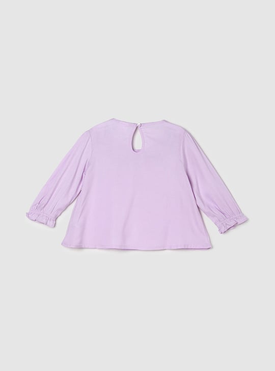 Girls Lace Yoke Top