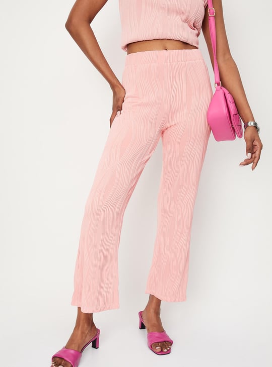Women Pintuck Wide Leg Trousers