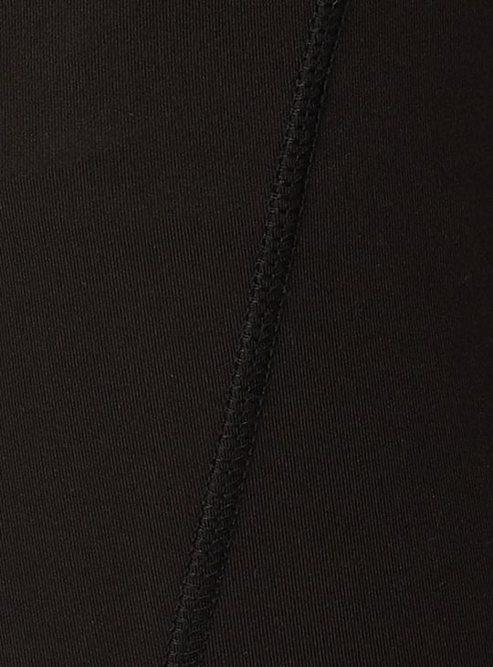 Women Solid High-Waist Knit Tights