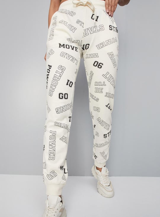 Women Typographic Printed Joggers