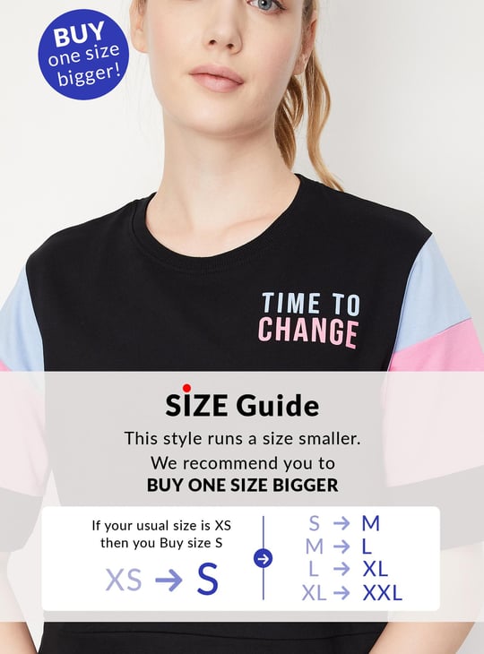 Women Colourblock Crop T-shirt