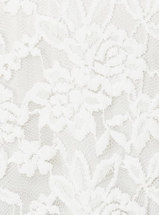 Women Lace Top with Scalloped Trim