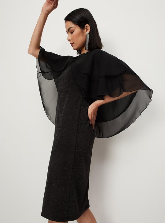 layered cape dress