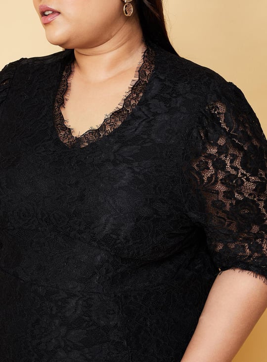 Women Lace Fit and Flare Dress