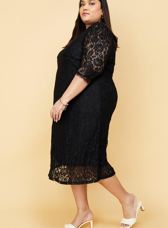 Women Lace Fit and Flare Dress