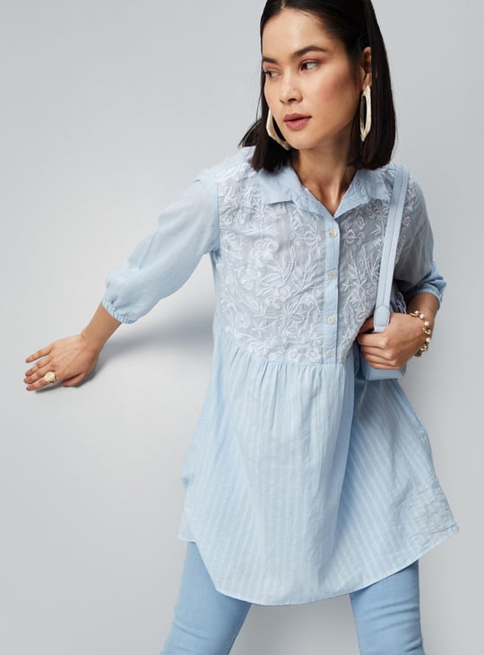 Buy Women Embroidered Tunic with Pockets Online at just Rs. 899.0