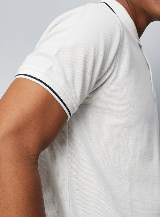 Men Vertical Striped Slim Fit Polo