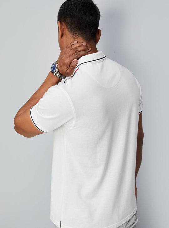 Men Vertical Striped Slim Fit Polo